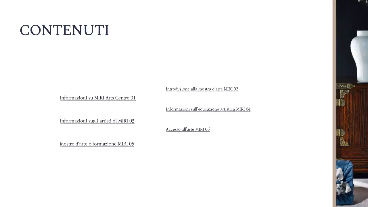 Una guida per esporre la ceramica in indaco e beige