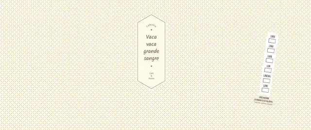 Estampado sencillo en amarillo claro y marrón para una cafetería conceptual