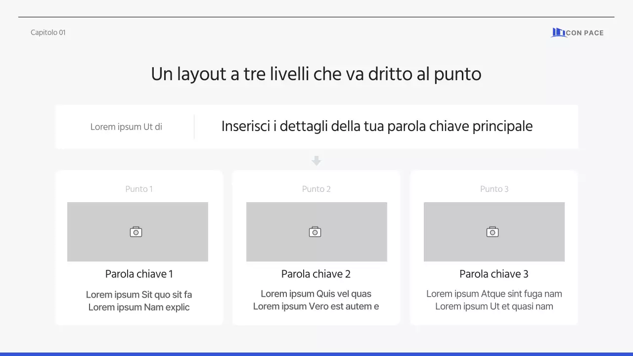 Proposta aziendale semplice e pulita in grigio-blu