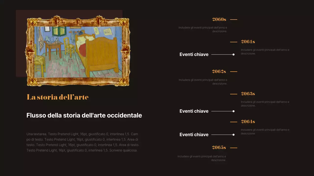 Infografica di capolavori antichi in nero e marrone