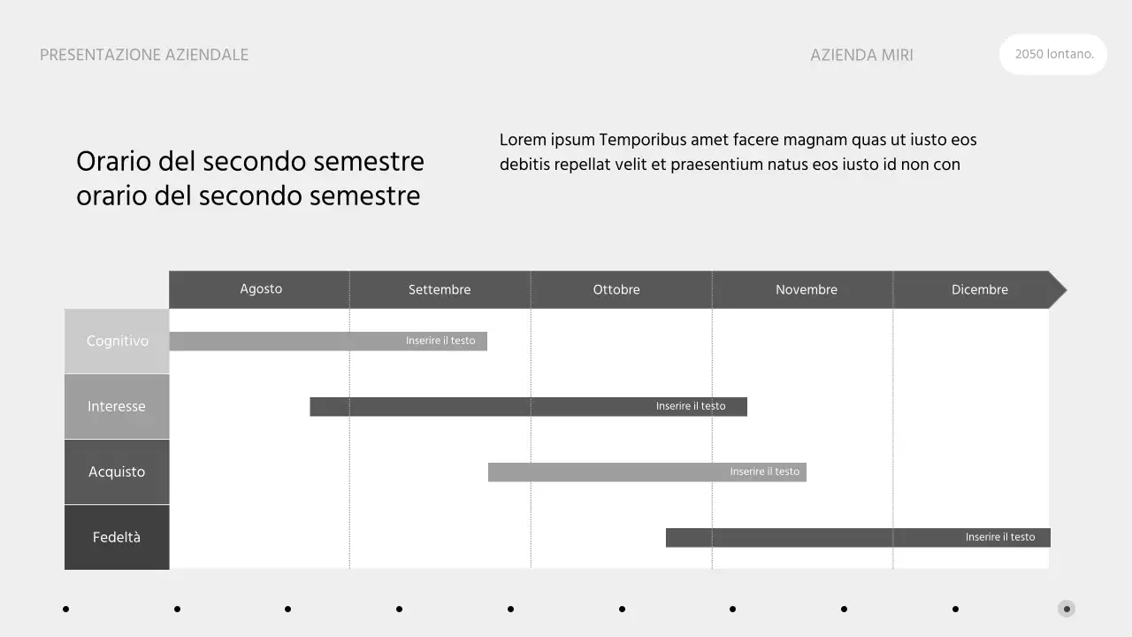 Una proposta commerciale pulita in un'infografica monotona