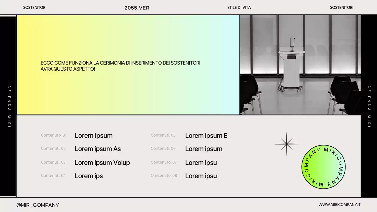 La semplice presentazione aziendale di Gradient per il kickoff