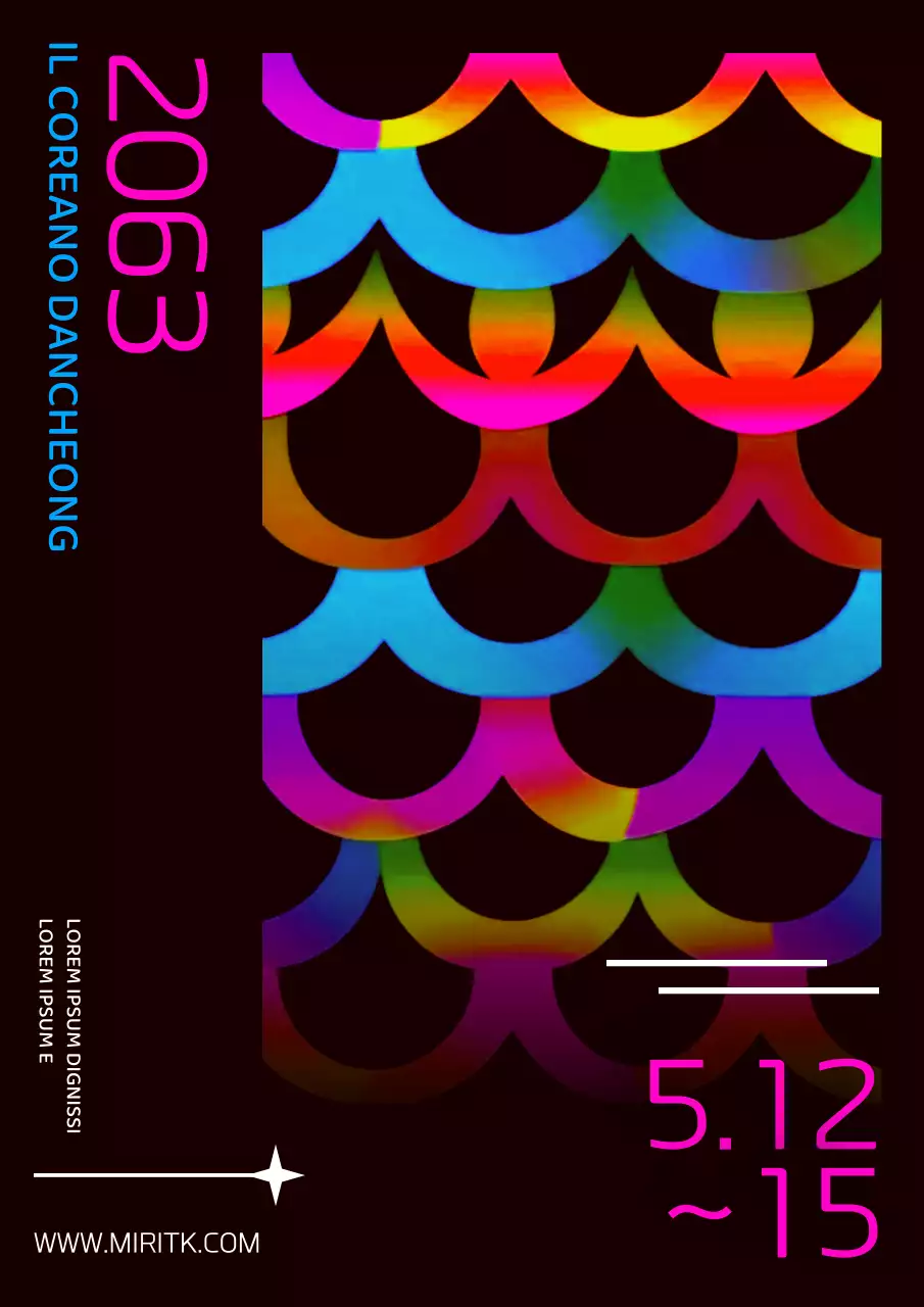 Presentazione di una coloratissima mostra di punti a motivi circolari