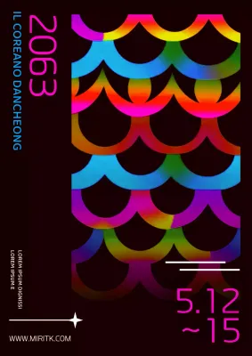 Presentazione di una coloratissima mostra di punti a motivi circolari