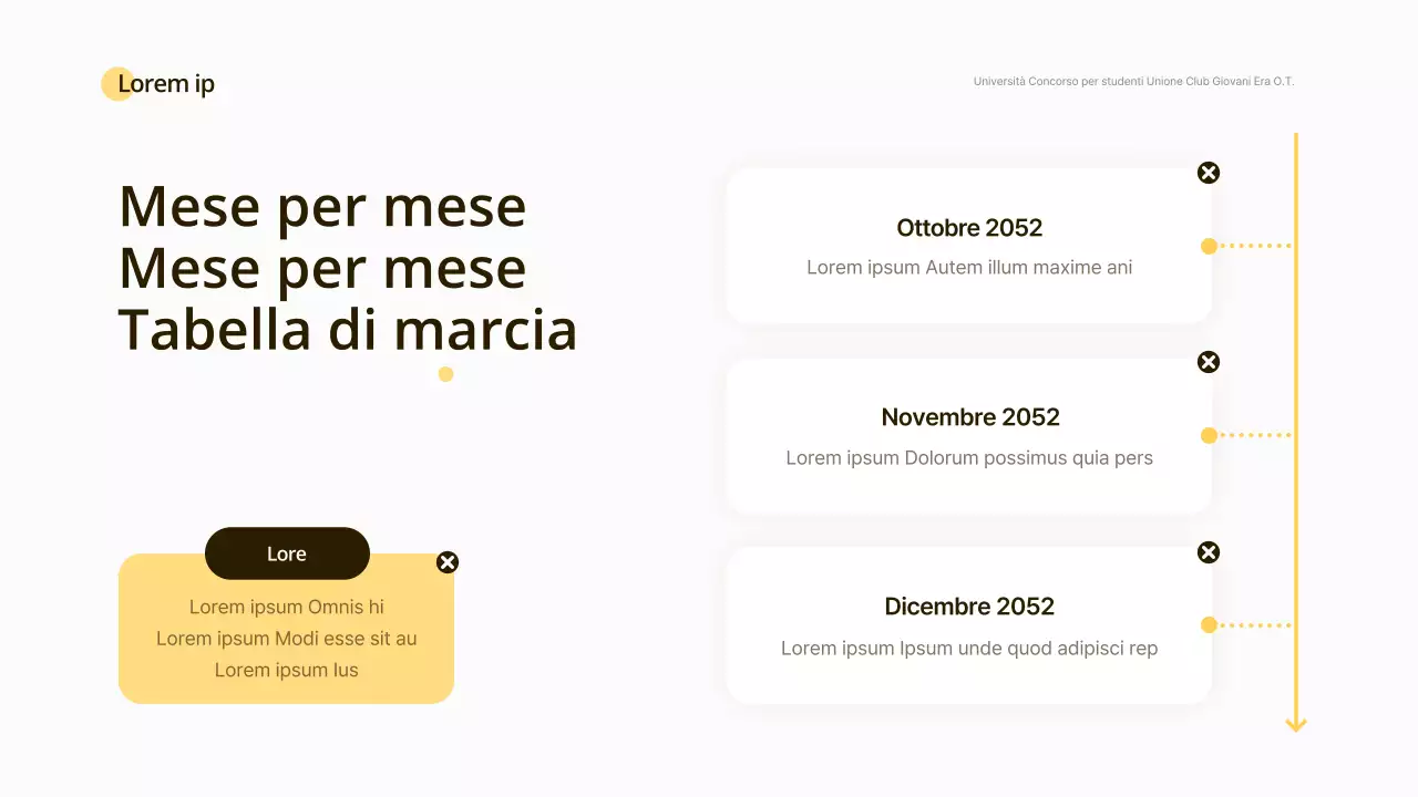 Orientamento al club del concetto di sorriso giallo e bianco