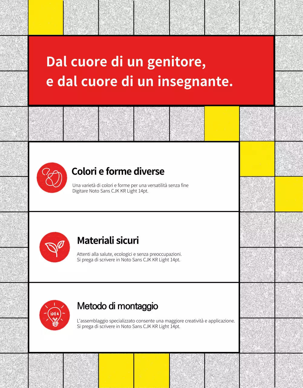 Promuovete la Giornata dell'infanzia con una griglia a colori retrò