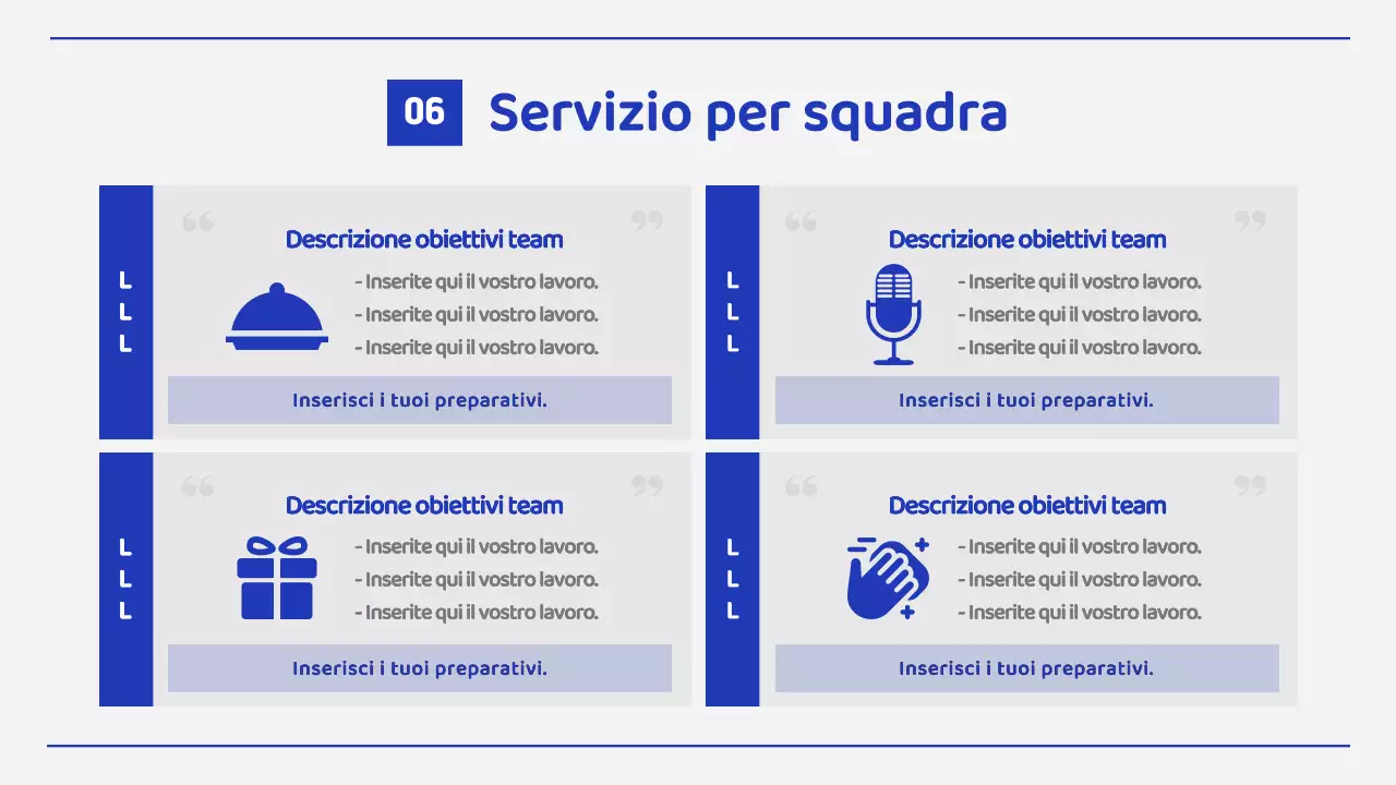 Una semplice missione estiva con linee bianche e blu