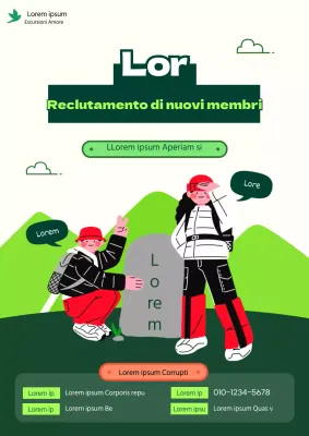 Generazione verde MZ Illustrazione Annuncio di reclutamento di nuovi membri