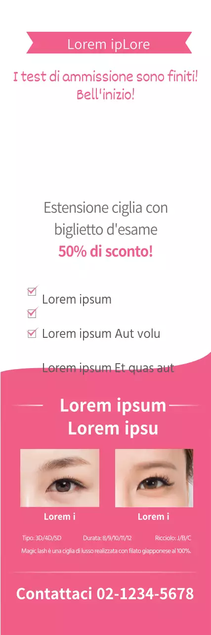 Eventi sull'estensione delle ciglia