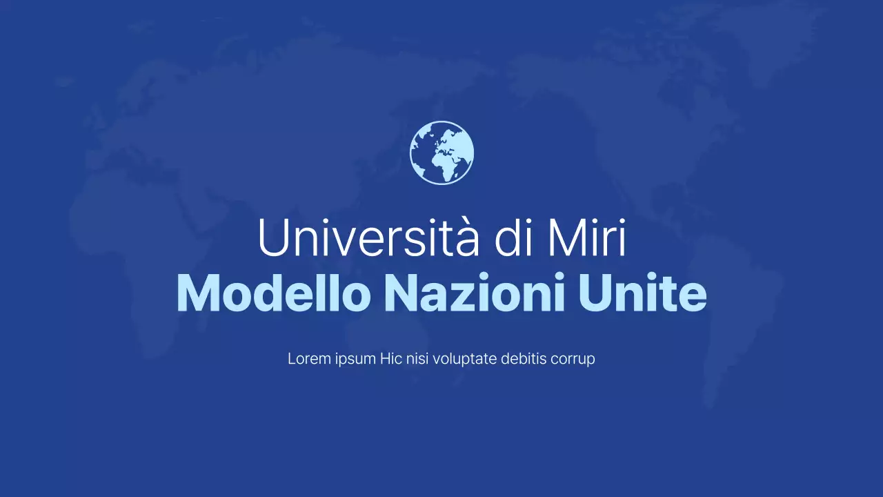 Presentazione di un concorso universitario semplice, bianco e blu