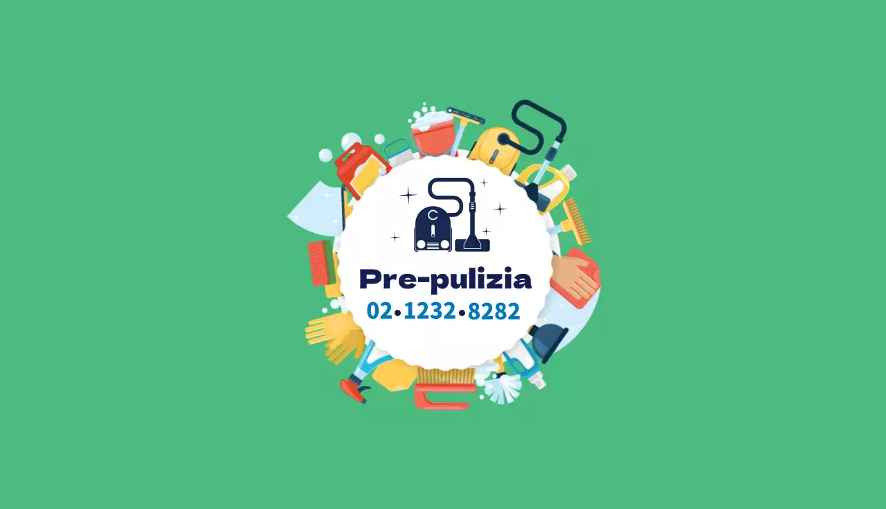 Illustrazione verde simpatica servizio di pulizia promozione di pulizia