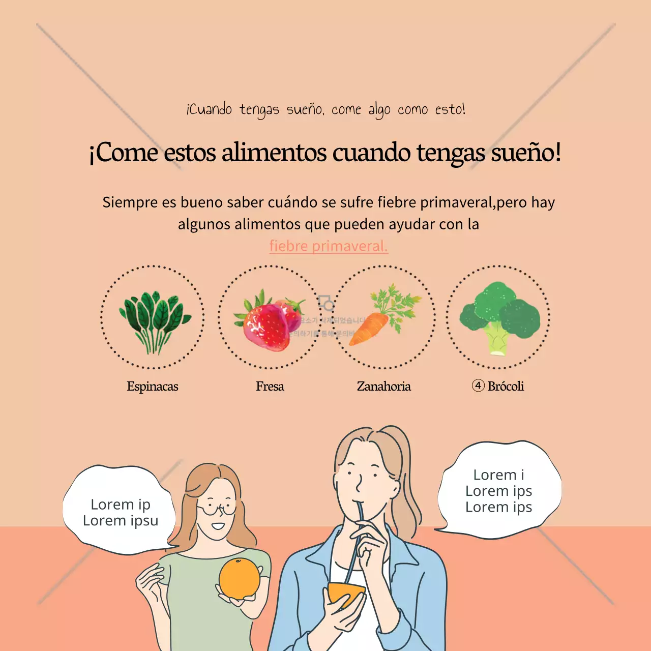 Albaricoque y fiebre de primavera color carne CardNews