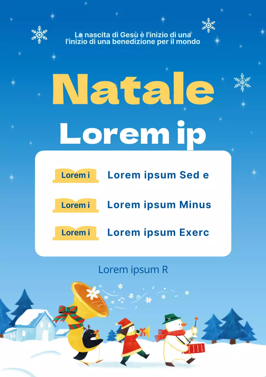 Poster di Natale della Scuola Biblica Occhi Azzurri