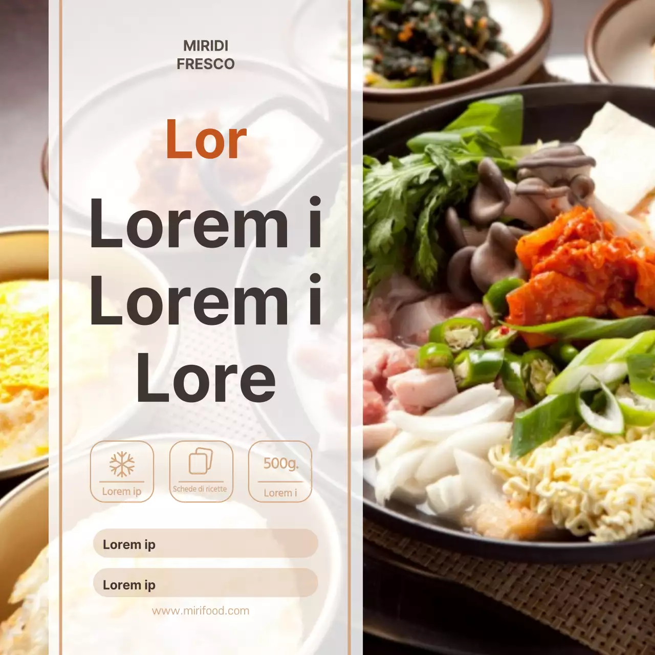 Fotografia alimentare Adesivi per kit pasto coreani