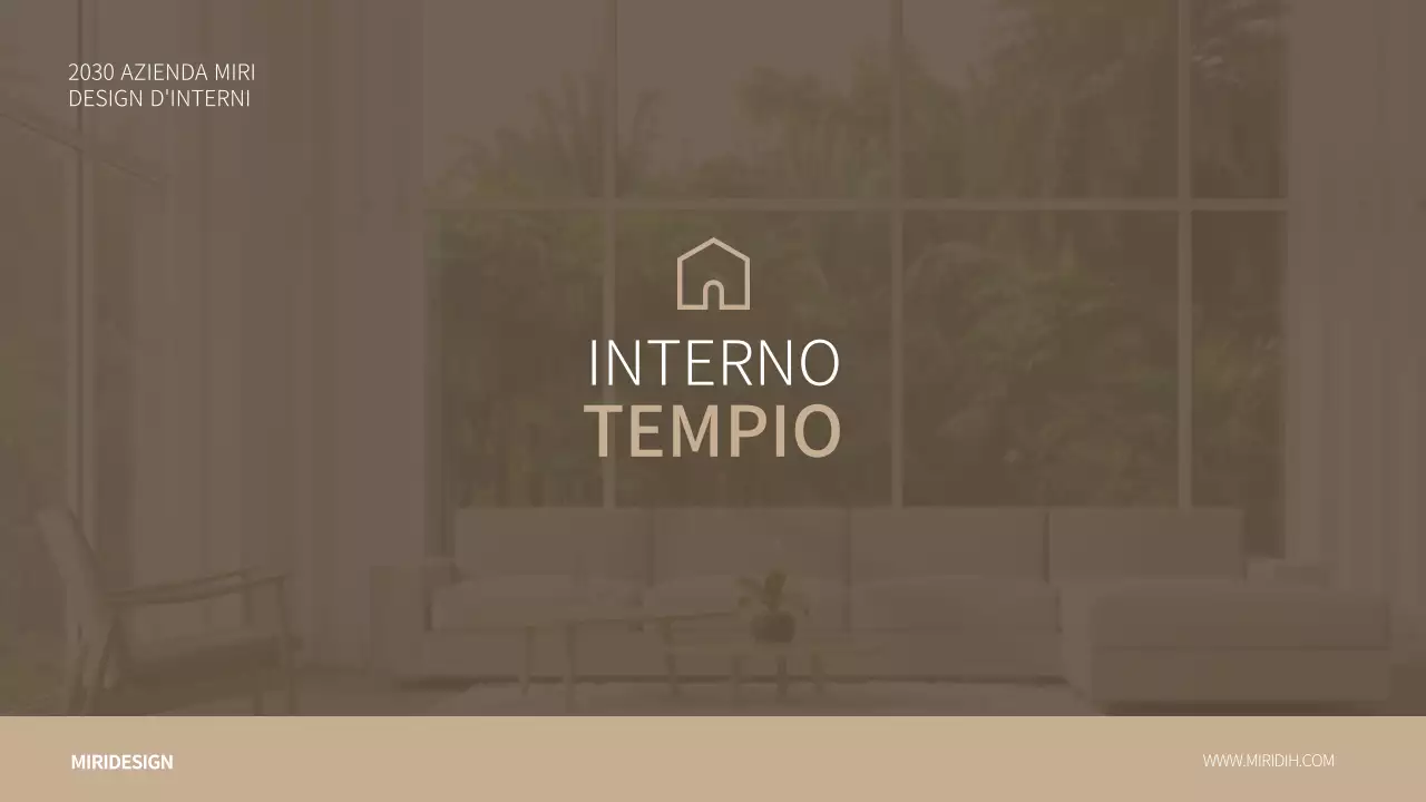 Modello di interno emozionale in tonalità marrone