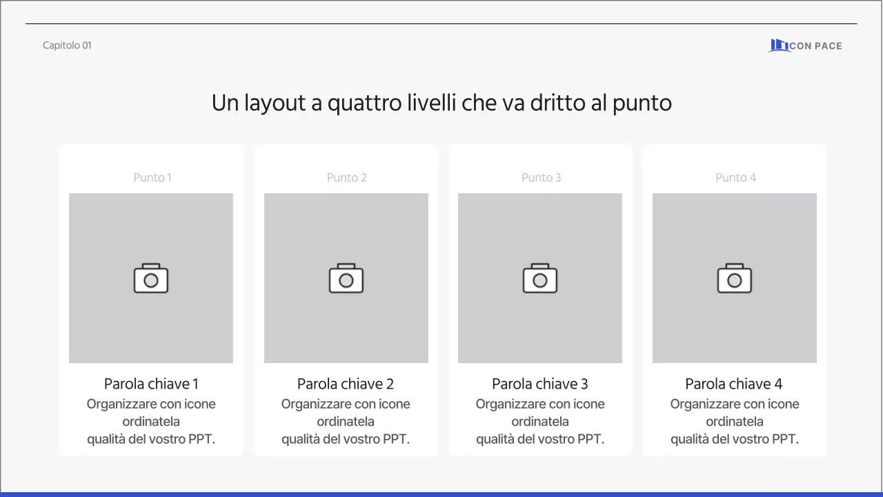 Proposta aziendale semplice e pulita in grigio-blu