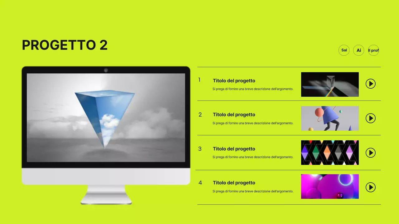 Portafoglio per designer con concetto di griglia in verde lime e nero