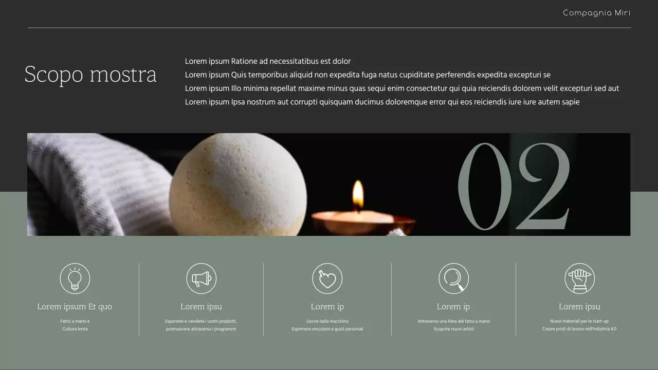 Una fiera sentimentale fatta a mano in verde oliva e beige