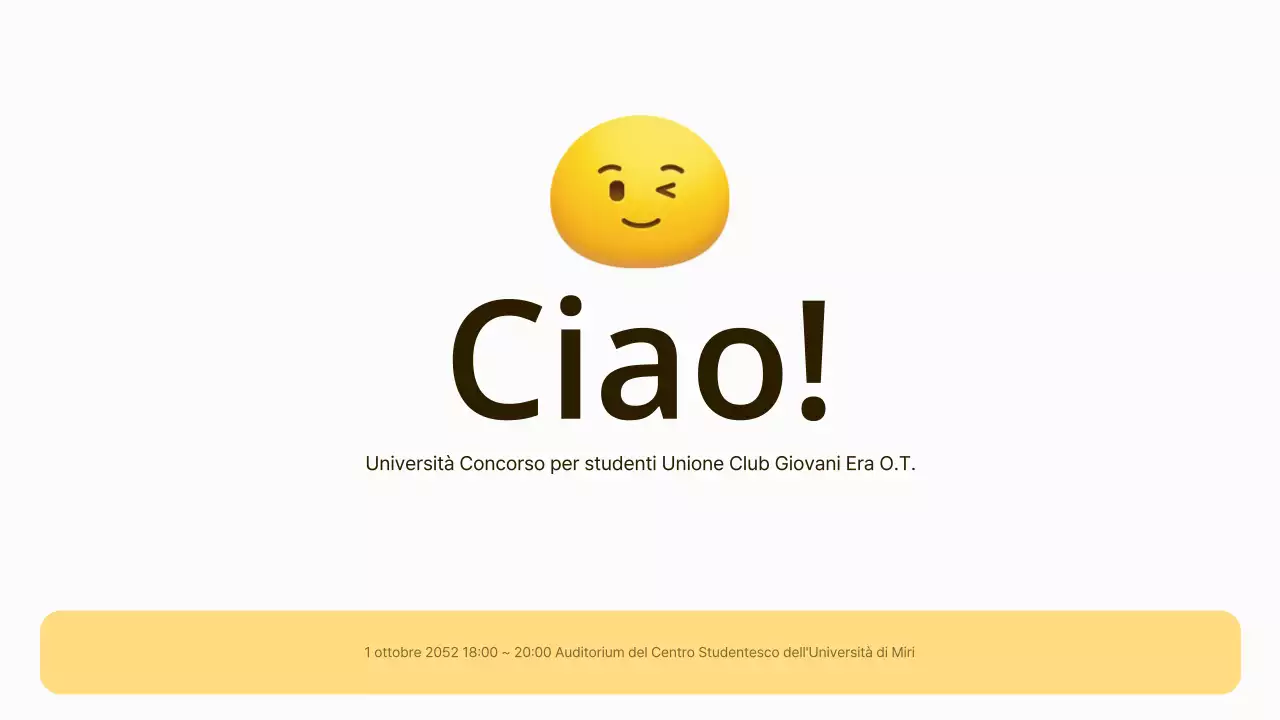 Orientamento al club del concetto di sorriso giallo e bianco
