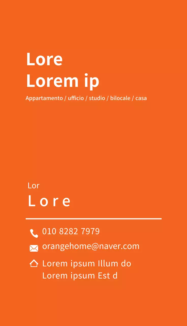 bianco arancio semplice illustrazione agente immobiliare