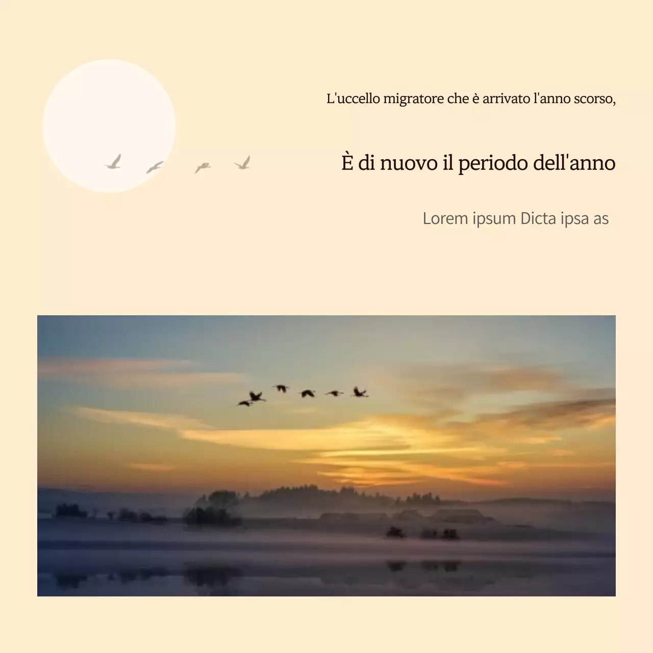 Una semplice guida agli uccelli migratori in giallo e arancione