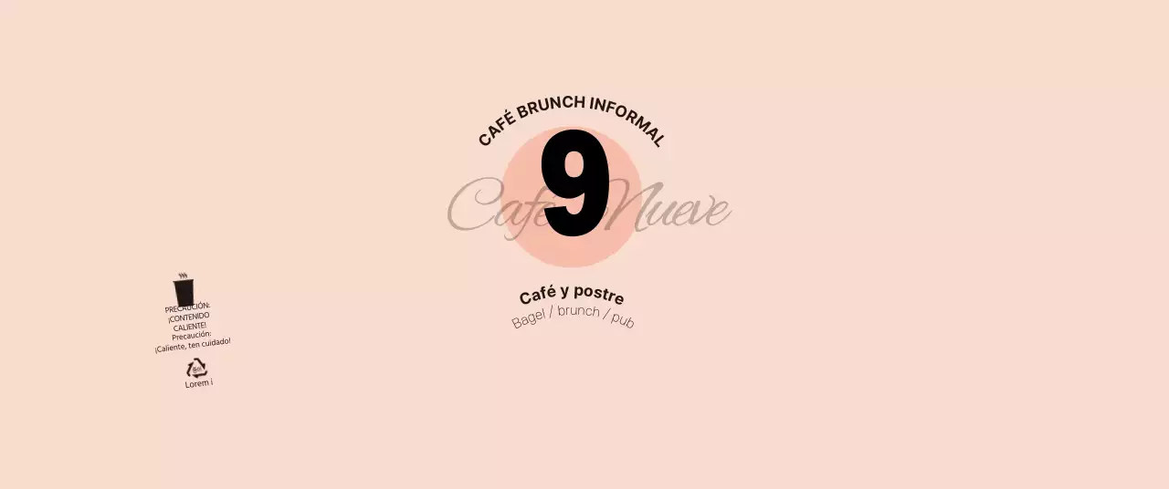 Para una cafetería de concepto sencillo y único en rosa y negro