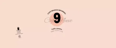 Para una cafetería de concepto sencillo y único en rosa y negro