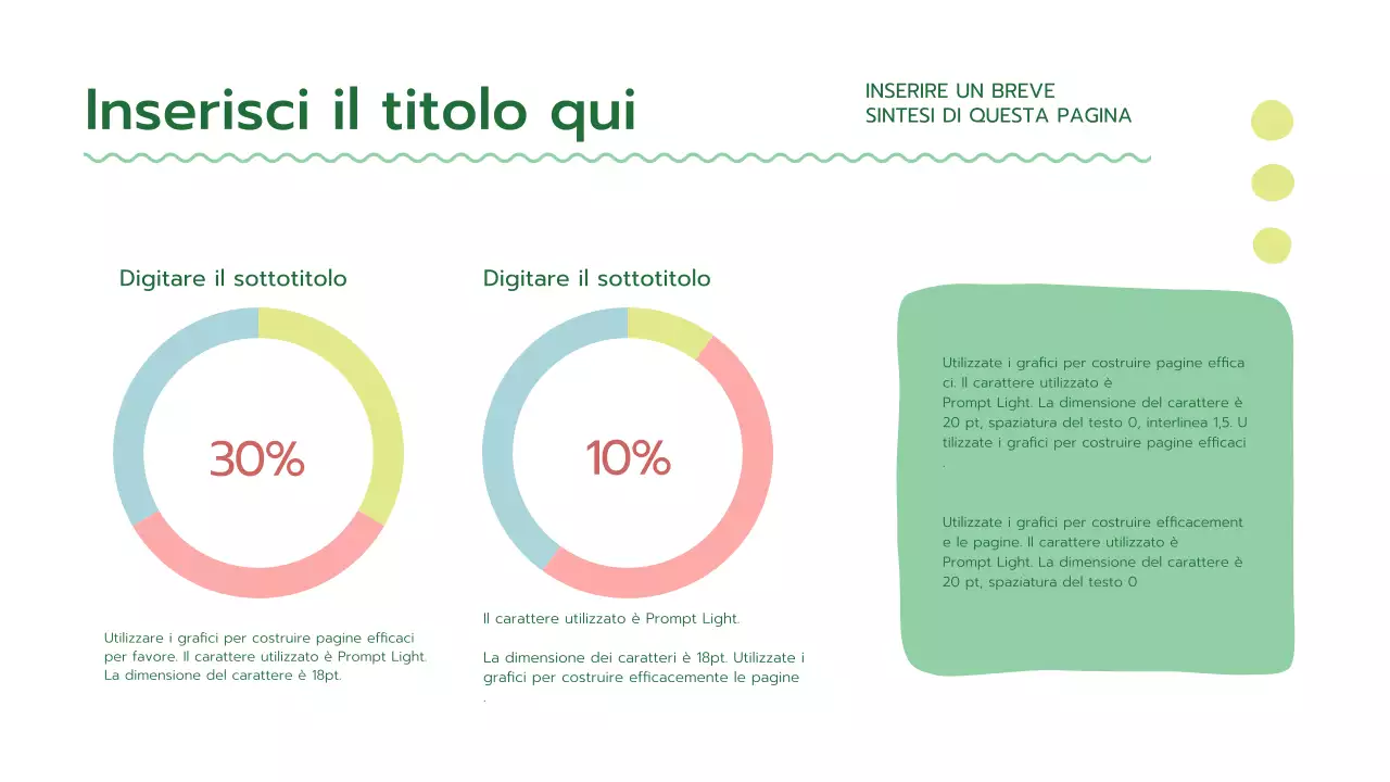 Una presentazione verde fresca e arrotondata della psicologia