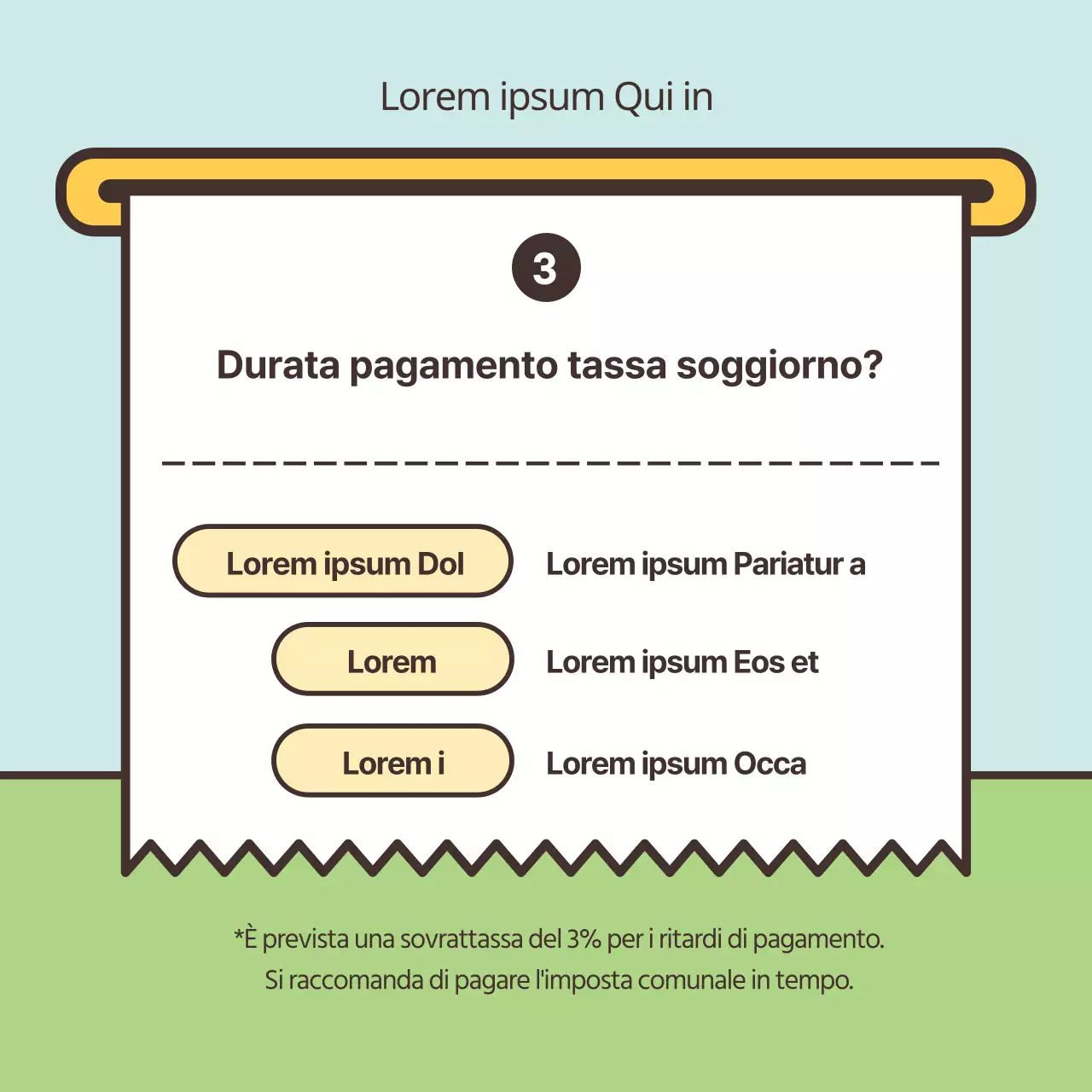 Evidenziare simpatiche illustrazioni pastello Pagare la dichiarazione dei redditi dei residenti