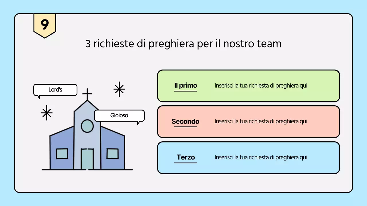 Un opuscolo per le missioni estive della chiesa pulito e dai colori pastello
