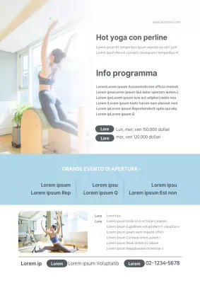 Promuovere lo yoga con l'immagine di uno yogi in blu