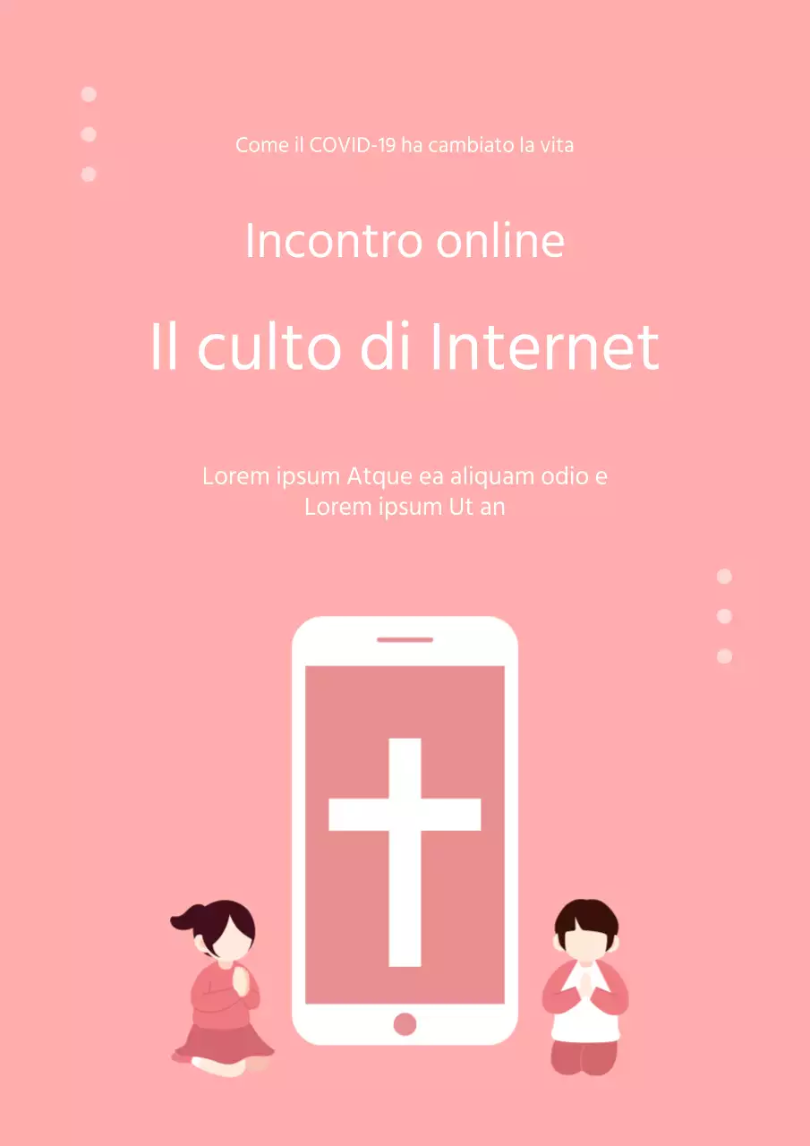 Simpatico poster color corallo per un servizio di persona