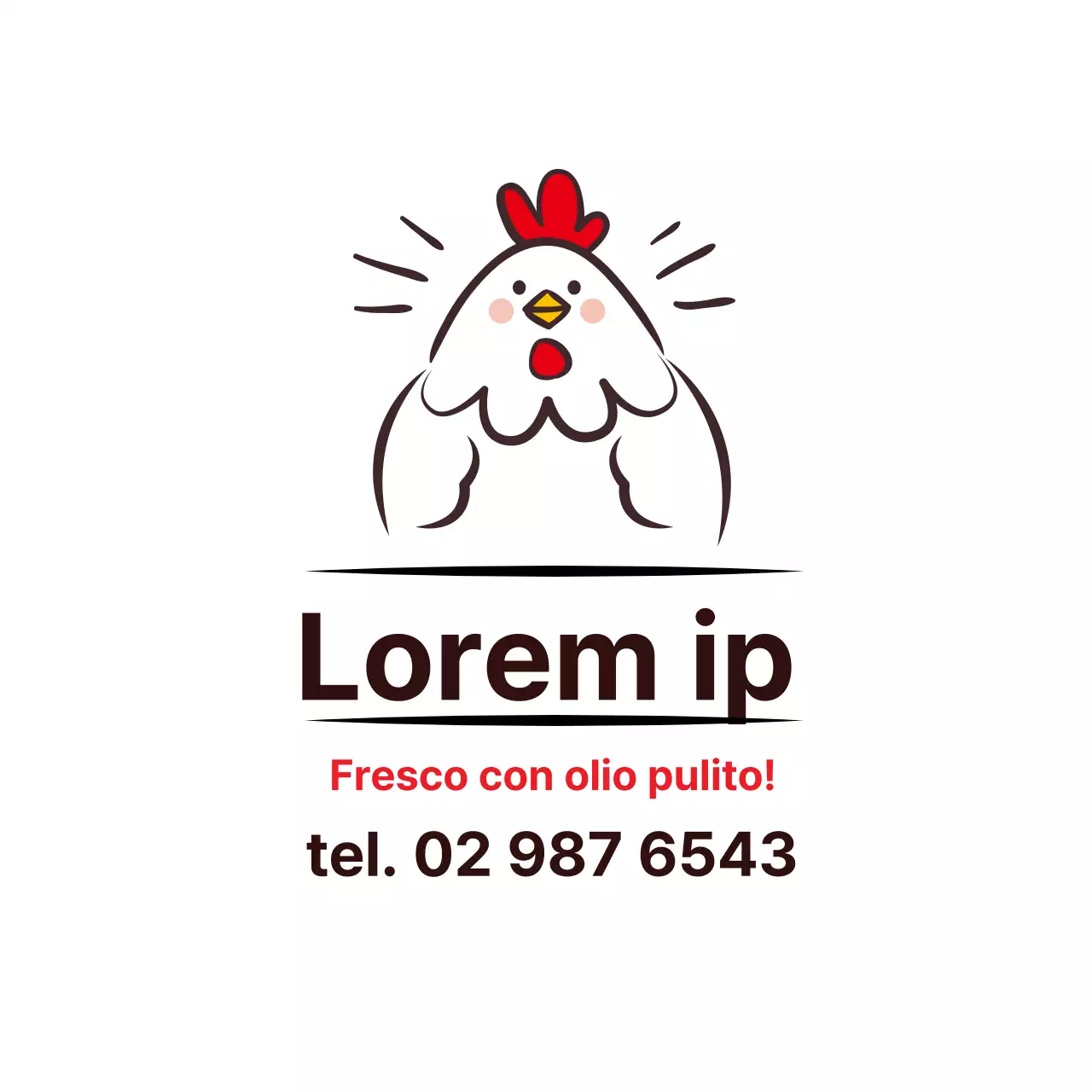 Illustrazione bianca di cibo carino karaage promozione