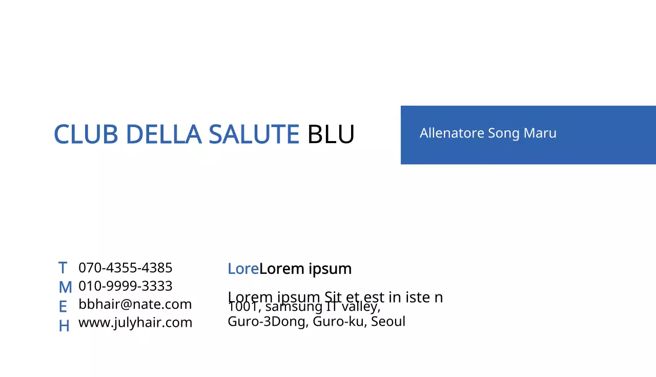 Club della salute blu