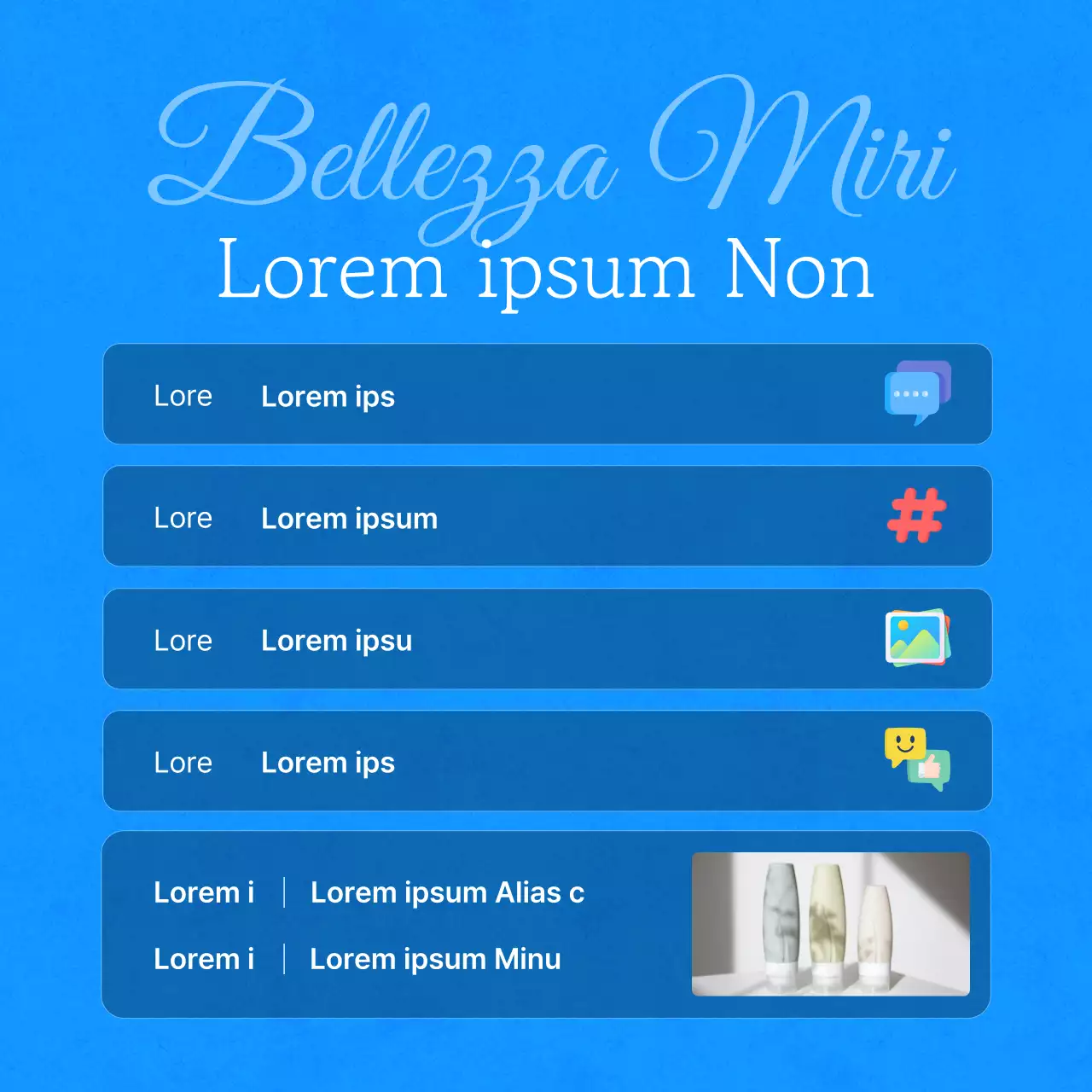 Promuovere un semplice evento di lancio con uno sfondo blu