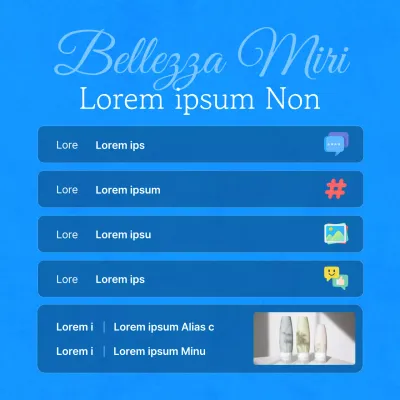 Promuovere un semplice evento di lancio con uno sfondo blu