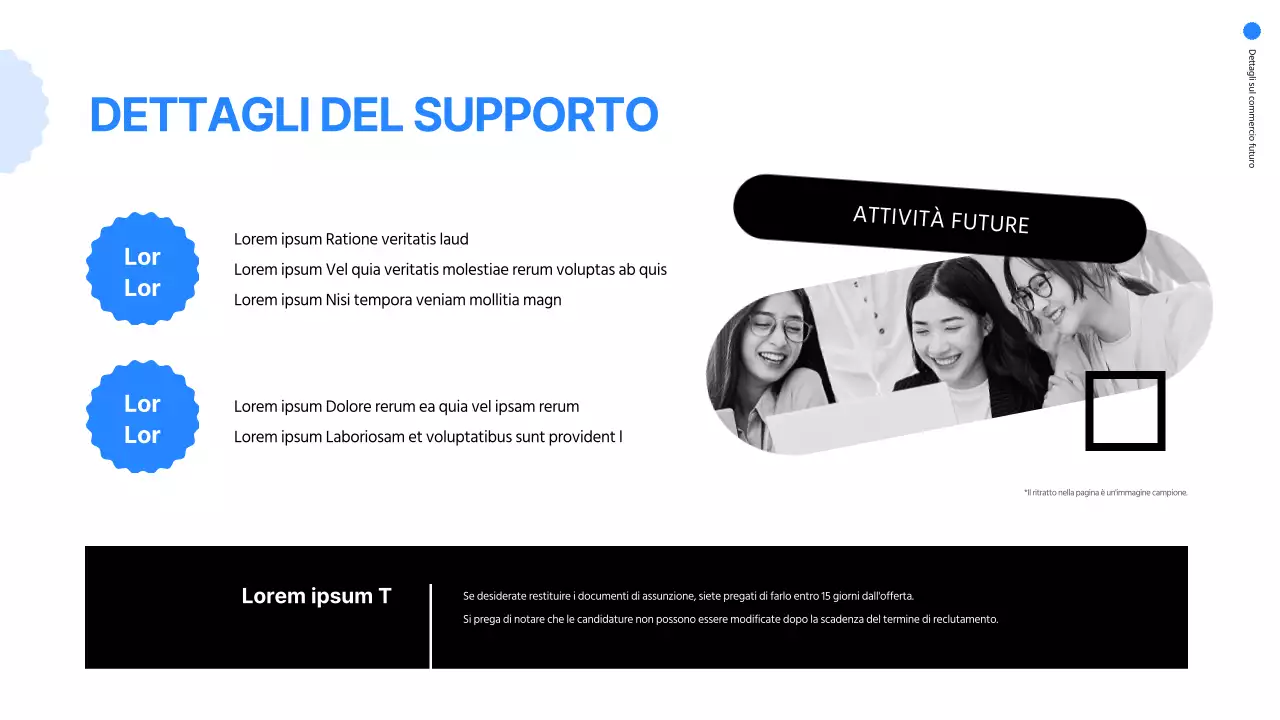 Semplice presentazione online della fiera del lavoro in blu e bianco