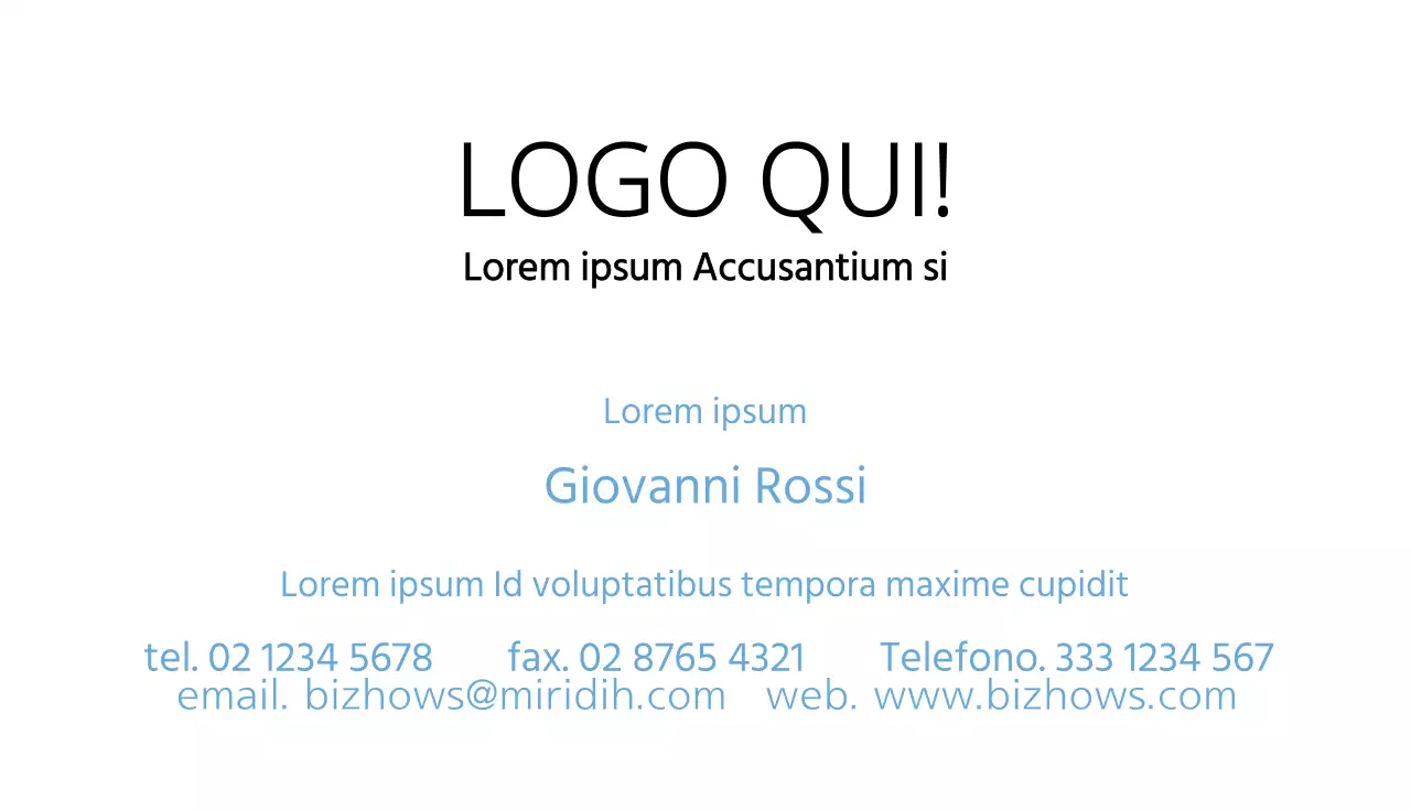 Biglietto da visita semplice