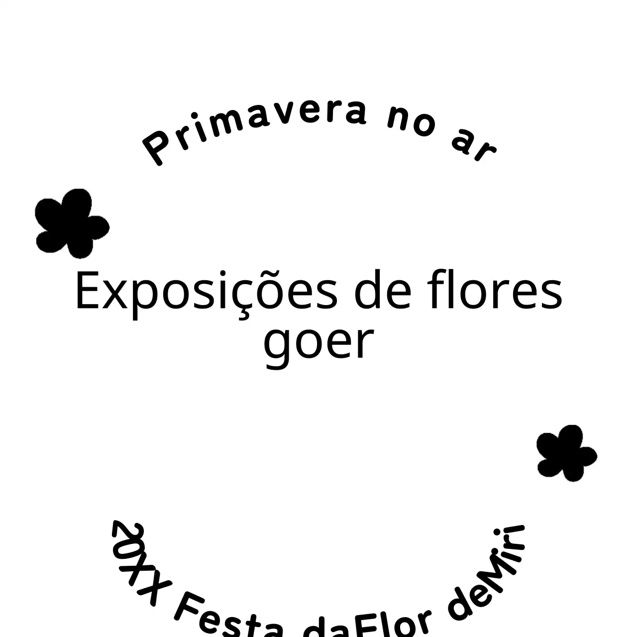 Estilo de layout de combinação de texto simples e limpo Promover festival de flores