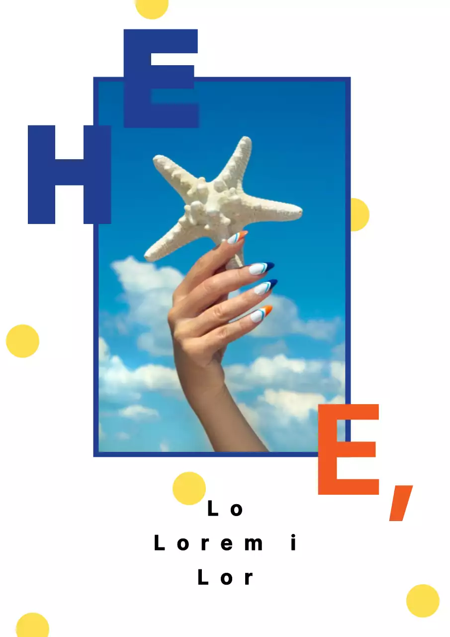 Promuovere la nail art con foto di nail art blu e rosse