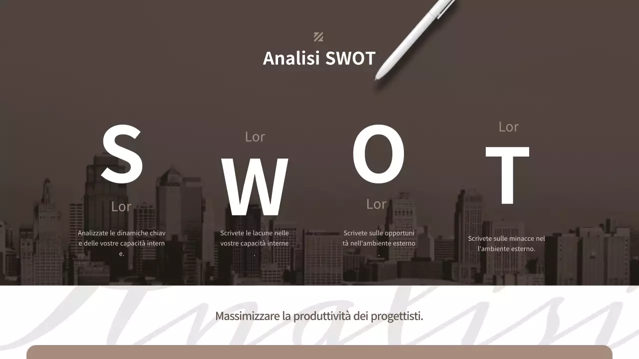 Analisi SWOT aziendale di Brown