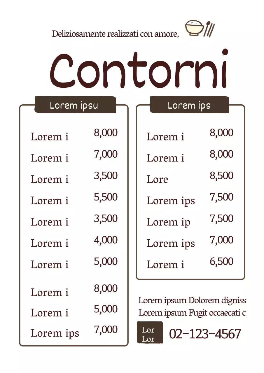 Promuovete il menu del vostro ristorante di cotolette di maiale