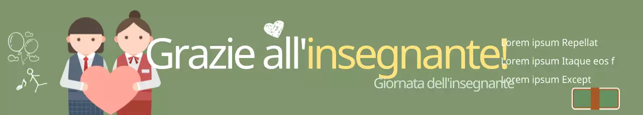 Grazie all'insegnante