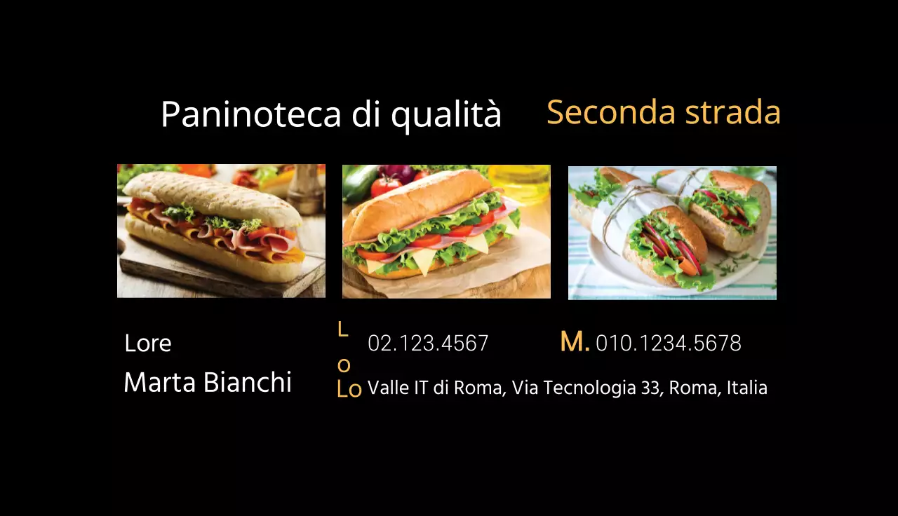FotoSegnalato panino nero ordinato al ristorante