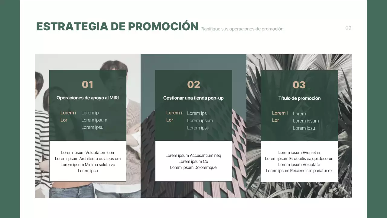 Presentación de un producto cosmético vegano naturalista de tonos verdes