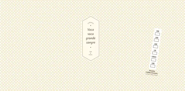 Estampado sencillo en amarillo claro y marrón para una cafetería conceptual