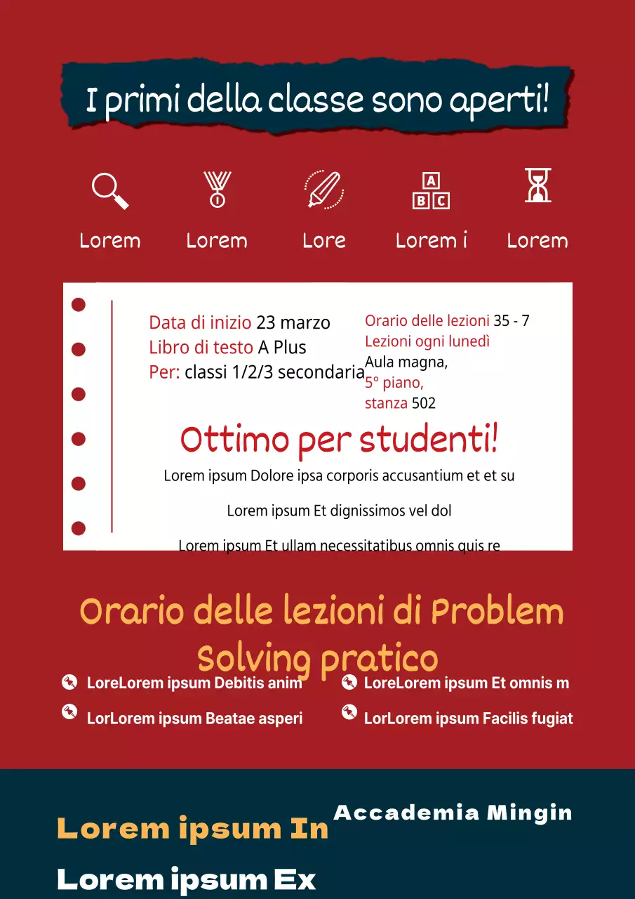 Promuovete la vostra scuola in rosso e nero e reclutate nuovi studenti