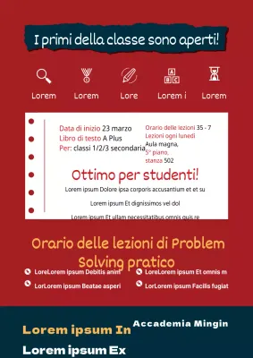 Promuovete la vostra scuola in rosso e nero e reclutate nuovi studenti