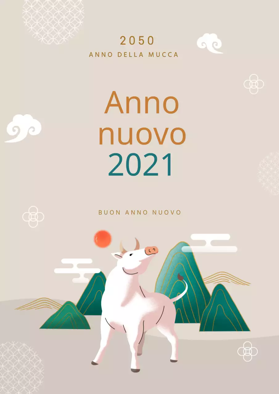 Evento di biglietti d'auguri per il nuovo anno