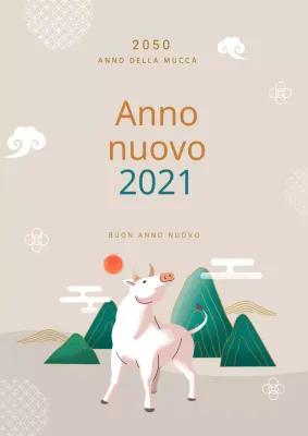 Evento di biglietti d'auguri per il nuovo anno